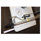 Canes, grabber tool & clock