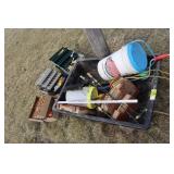 Fishing items- sled, tackle, tackle boxes, poles,