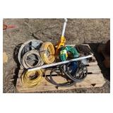 hose, wire, jack stand, etc