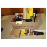 3x9 scope, Gerber scissors, bore sighter,