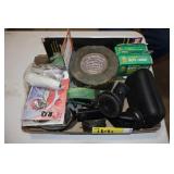 Rope caulk, tape, wire, ratchet straps etc