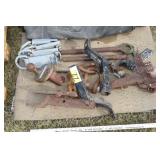 various hitches, pins, clevises