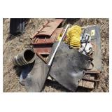 truck parts- mud flaps, hose, etc