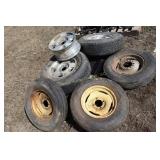 implement tires & 4 aluminum GM 16' wheels