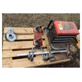 rolling shop stool w/ drawers, dolllies, brackets