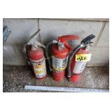 3 fire extinguishers