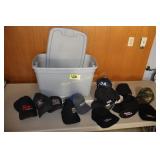 Tote full of caps and hats