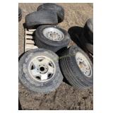 17' tires on aluminum wheels set of 4