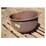 Large cauldron pot - has crack