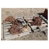 tire chains & roller stand