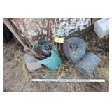 Roll of barbed wire & partial lighter gauged roll
