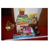Board gaames, puzzles, mit & ball, remote car