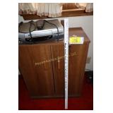 VHS player, cabinet, tapes & DVD