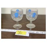 2 Pabst Blue Ribbon vintage glasses