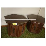 pair of side tables w/storage