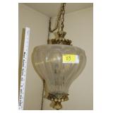 Vintage hanging glass lamp