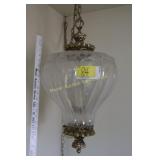 Vintage hanging glass lamp