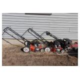 2 mowers & 1 trimmer - condition unknown