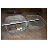 2 galvanized tubs
