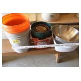 Stainless bowl, Buckets
