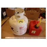 Propane Tank feels full, empty gas can