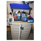Suncast Cabinet with paint and misc.