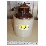 Stoneware Crock with Bail Lock Lid