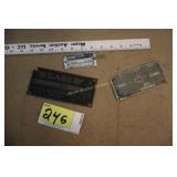 Rumely Oil Pull Tag, CASE tags