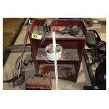 Fishing Pole/Net, Tackle Box, Clay Pigeons, misc.