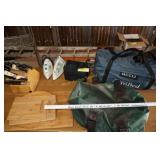 Cutting Board, Aero Bed, Cabelas Bag, Misc.