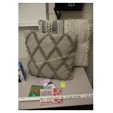 2 Throw Pillows, etc