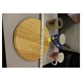 Lazy Susan with Assorted Mugs