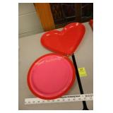Heart Tray & Plastic Plates