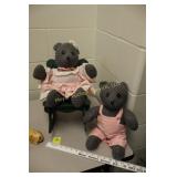 Stuffed Bears with Rocking Chair