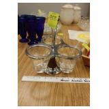 Vintage  Condiment Caddy with Spoons