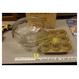 Punch Bowl & 8 Cups