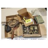 Coin Bank, Antique Bottles and Books