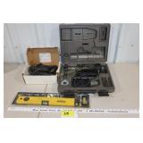 2 Spiral Saws, Laser Level