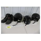 3 Helmets and Boots