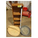 Shelf, Basket, Galvanized Pan
