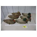 6 Vintage Foam Duck Decoys