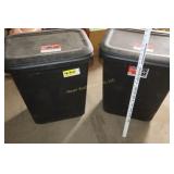 2 Trash Cans w/ Lids