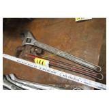 24" pipe wrench & 24" crescent wrench