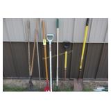 Posts, Shovels, Potato Fork, Rake