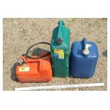 2 Water Cans and Boat Gas Tank