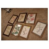 7 Kenneth Yams floral prints signed and numbered