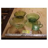 5 green glassware