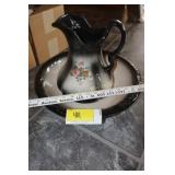 ironstone pitcher and bowl