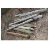 10 round 8ft posts 1 6.5ft post