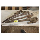 4 large pipe wrenches